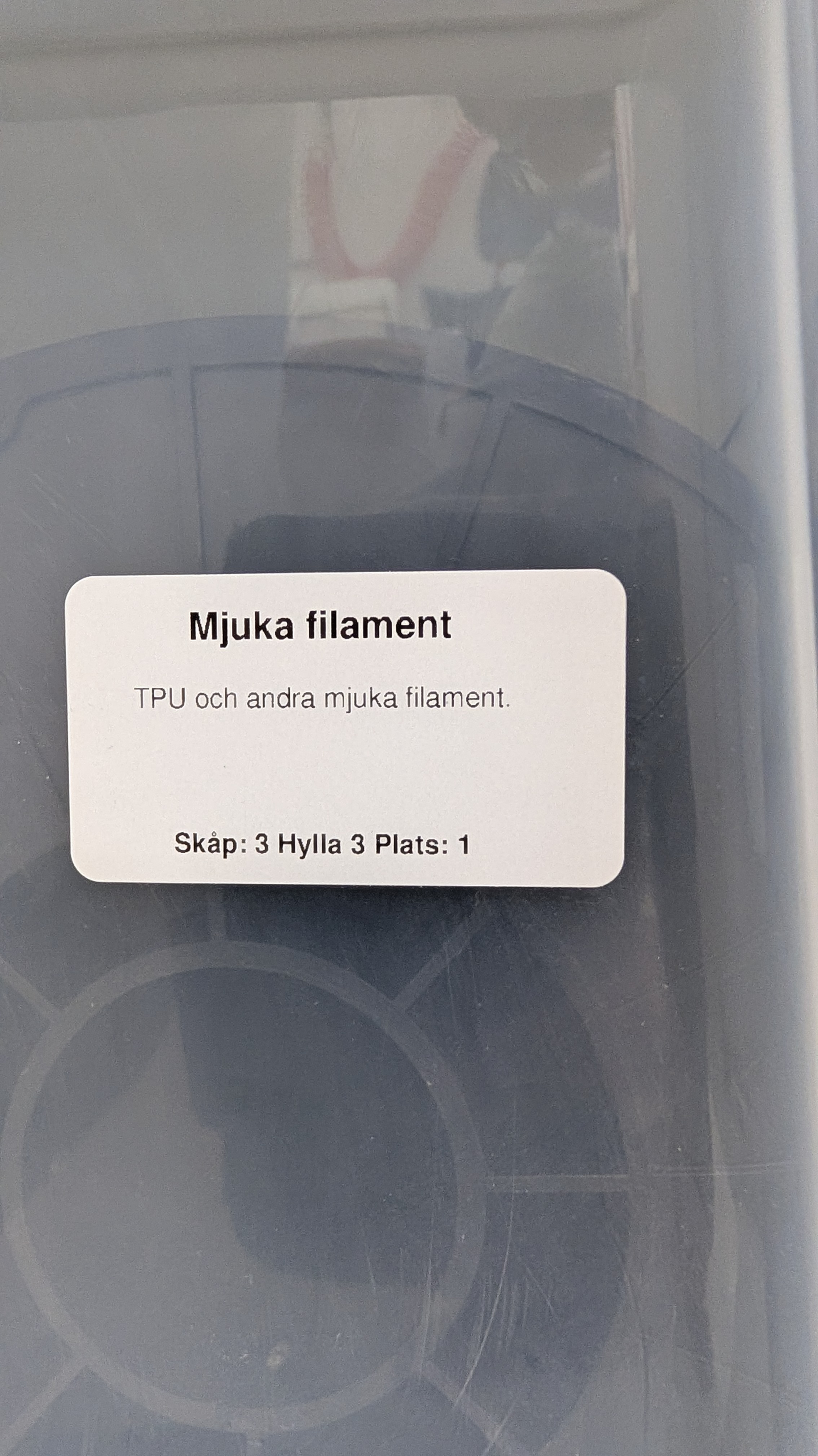 Mjuka filament Etikett